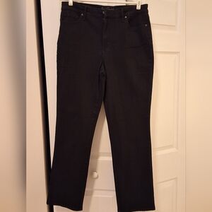 Gloria Vanderbilt, Size 14, Rail Straight, Woman's Black Jeans